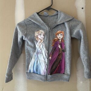 Disney Gray Hoodie with Frozen Characters